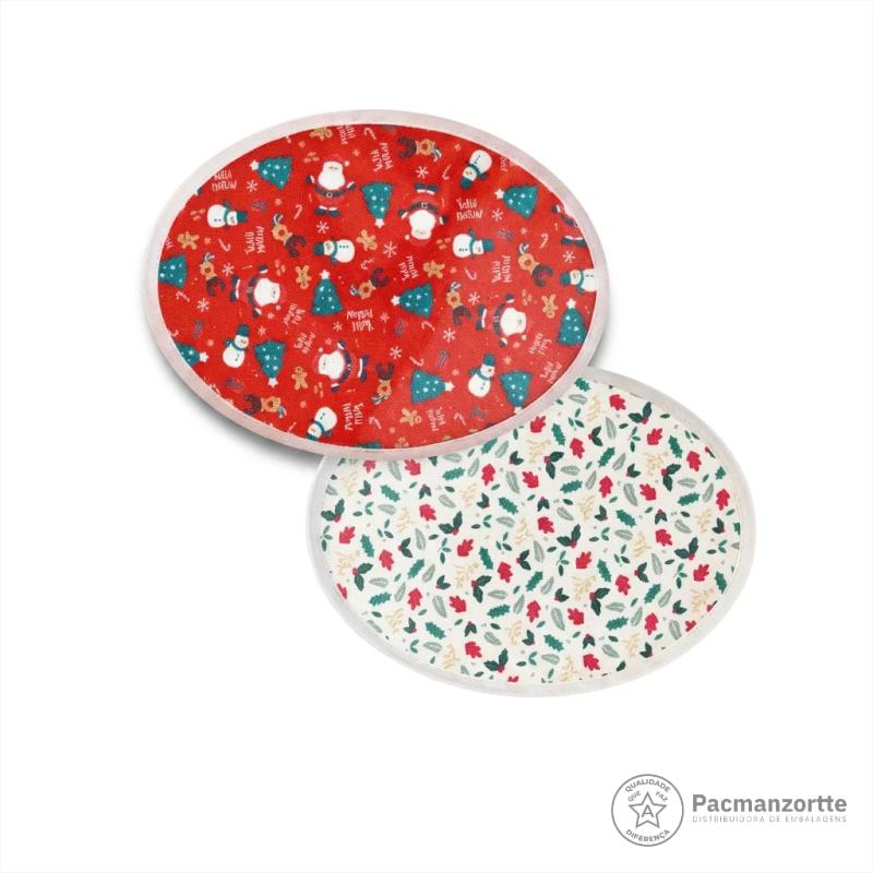 Bandeja de Melamina Natal Oval Pequena 36 x 26 cm