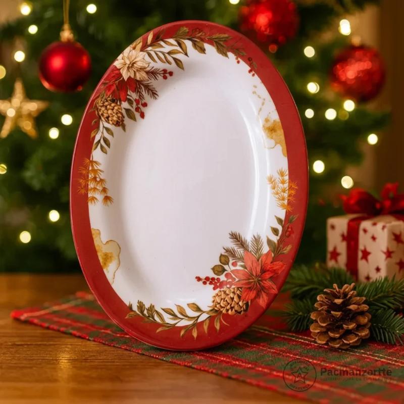 Bandeja de Melamina Oval 33 x 26 cm
