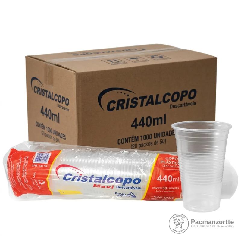 Copo 440 ML Transparente PP 20x50U