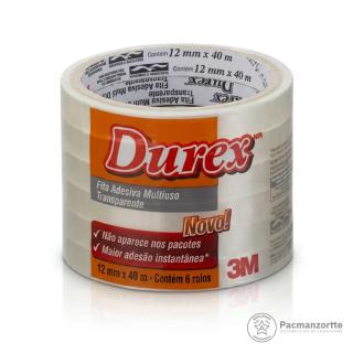 Fita Adesiva Durex Grande 12MMX40M — Pacmanzortte