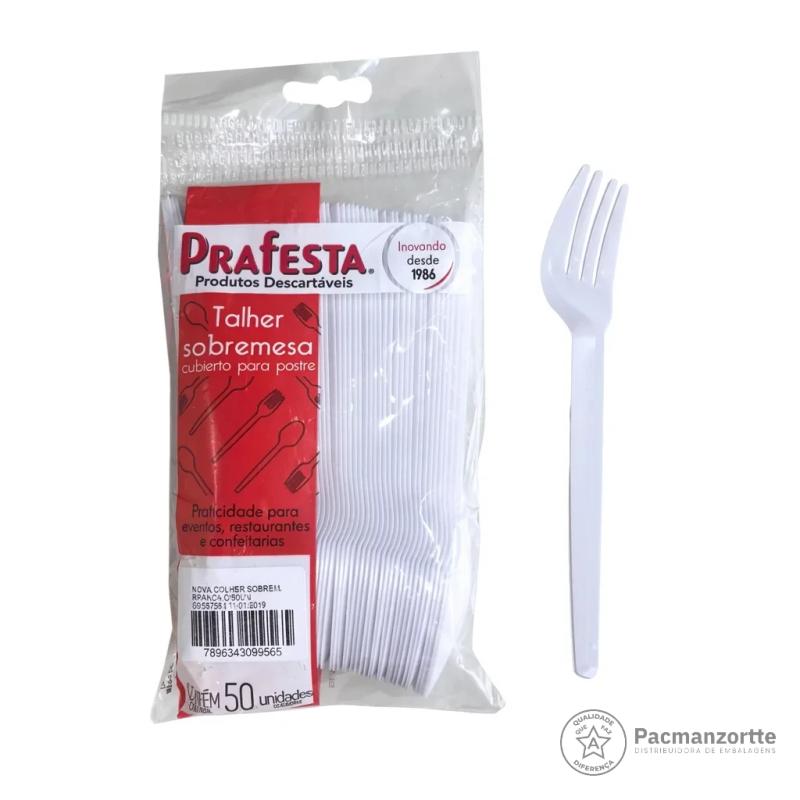 Garfo Sobremesa Branco / (396) Cristal