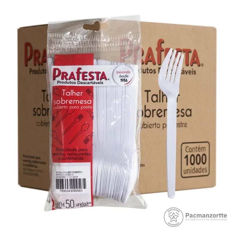 Garfo Sobremesa Branco / (397) Cristal