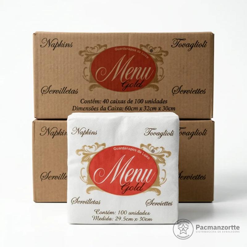 Guardanapo 19,5X20 Menu Gold com 4000