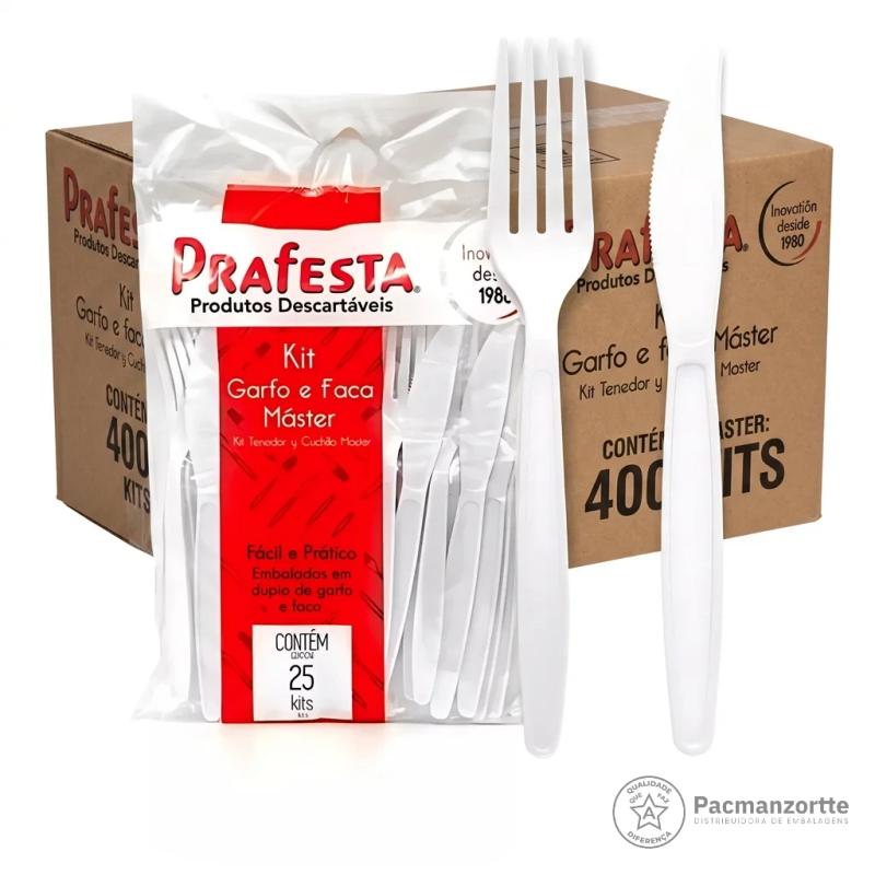 Kit Garfo/faca Refeição Branco