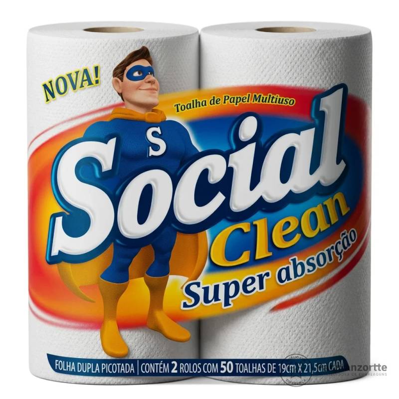 Papel de Cozinha Social Clean