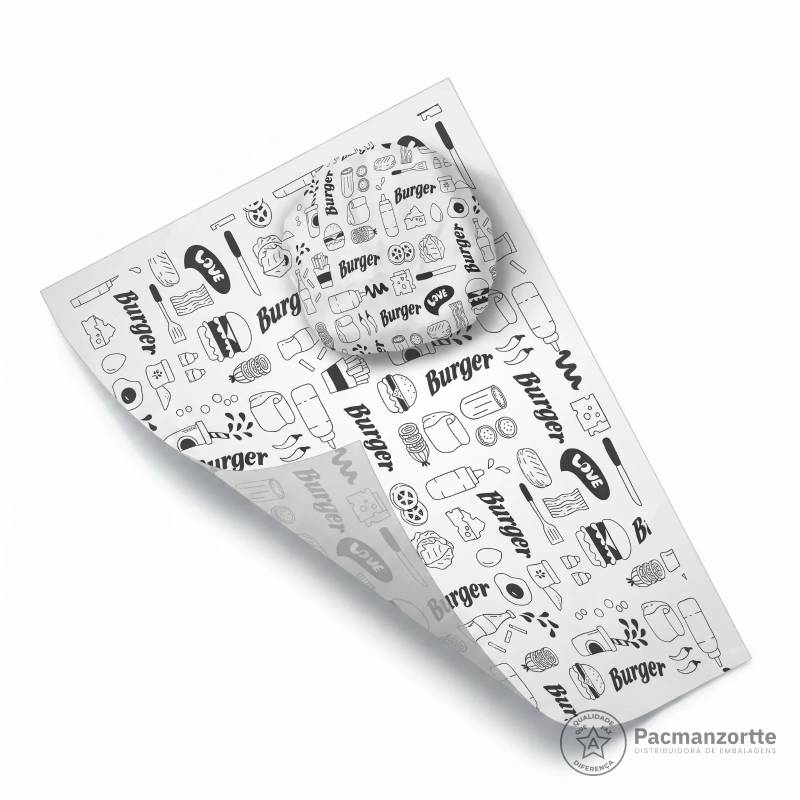 Papel para Embrulhar Lanches Dalpack