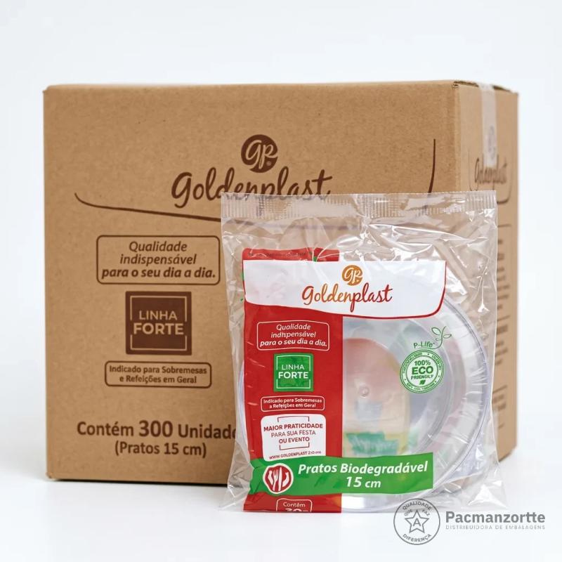 Prato 15 CM Branco Redondo Golden