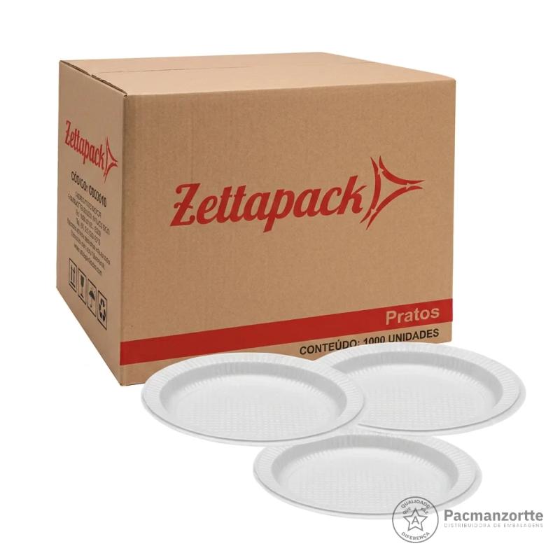 Prato Plástico 15CM Transparente Zettapack