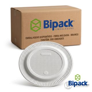 Prato Plástico 21CM Branco Bipack — Pacmanzortte