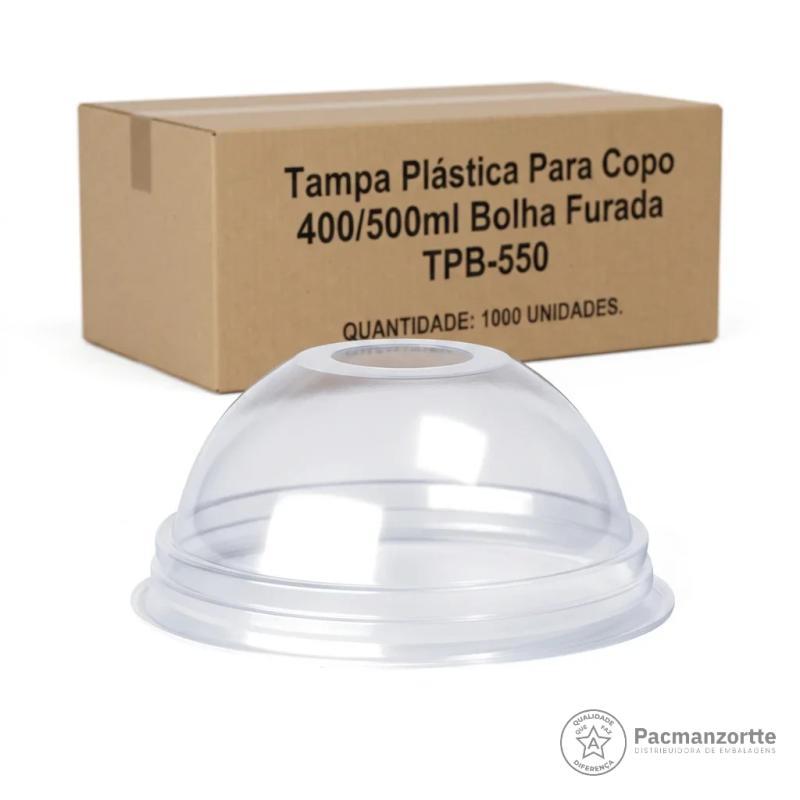 Tampa Plástico Bolha Transparente PP - TPB-550